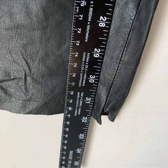 LA Vogue 100% Genuine Leather Pants Black Size 14 Vintage - Picture 8 of 14